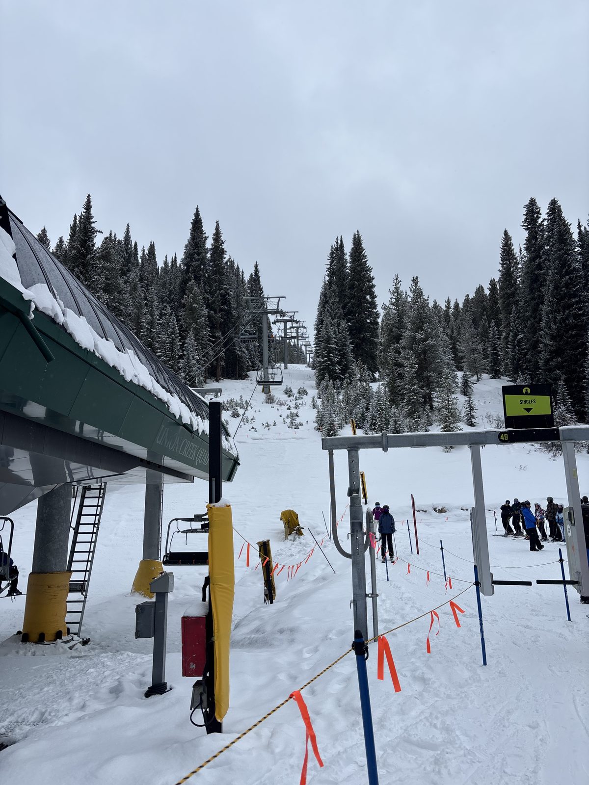 At the lift.